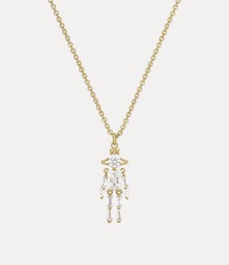 Vivienne Westwood Issa Pendant Necklace Gold Cubic Zirconia Women