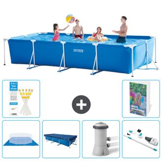 Intex Piscina Con Estructura Rectangular - 450x220x84 Cm - 7-piezas S94