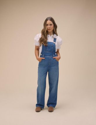 Nobody's Child Mid Blue Denim Straight Leg Dungarees