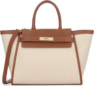 Kazar Trapeze Handbag - Dames - Handtassen - Beige - ONE Size - Leer - Tassen
