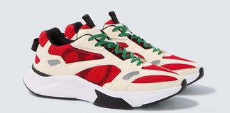 Valentino Garavani Demiyee suede-trimmed sneakers