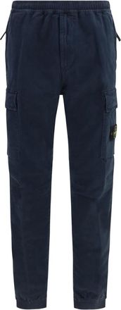 Stone Island Blue Tapered Cargo Pants