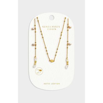 Katie Loxton Sol Pearl Sunglasses Chain in Gold Coated at Nordstrom