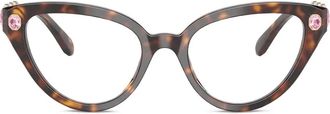 Swarovski crystal-embellished cat-eye glasses - Brown
