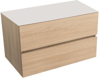 Puma Naturel Verona Mueble De Madera Clara Con Dos Cajones 85x52x50 Cm (verona86sdbu)