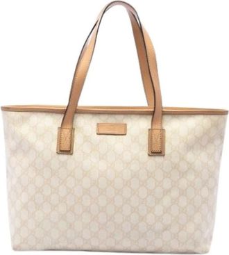 Gucci Pre-owned Tote Bag - Dames - Vintage Shopper - Beige - ONE Size - Leer - Vintage