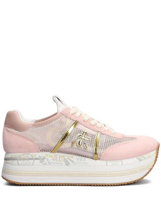 Premiata Beth sneakers - women - Polyurethane/Polyamide/Calf Leather/Polyester/Calf Leather/Rubber - 40 - Pink