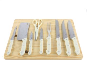 Gibson Home Wildcraft 10 Piece Cutlery Set With Cutting Board