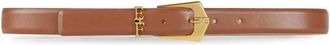 Elisabetta Franchi Accessoires, Dames, Bruin, XL, Leer, Leren Riem met Logo Details