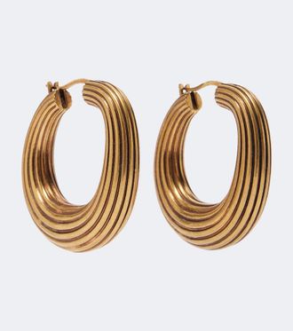 Khaite Santa Fe 18kt gold-plated brass earrings