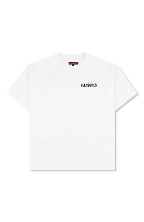 Pleasures Impact Heavyweight Cotton Graphic T-Shirt in White at Nordstrom, Size Xx-Large