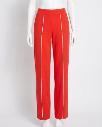 Spanx Womens Airpique Straight Track Pants In Poppy