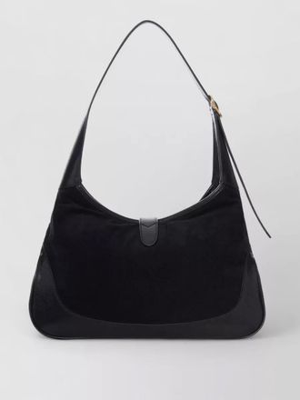 Gucci jackie small suede shoulder bag leather trim