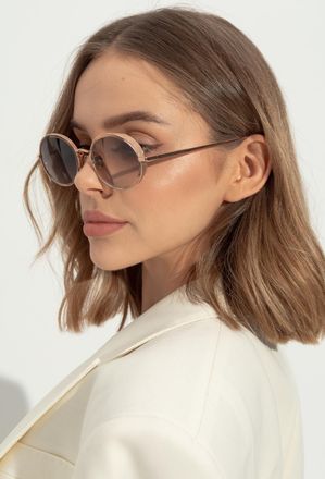 Linda Farrow Sunglasses, Unisex, Gold