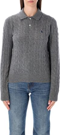 Polo Ralph Lauren Grey Cable-knit Sweater