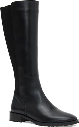Aquatalia Romello Waterproof Knee High Boot in Black Leather at Nordstrom, Size 7.5