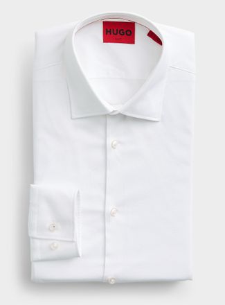 HUGO BOSS Mens Pinpoint Oxford shirt Slim fit