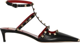 Valentino Sandalia Rockstud con correa al tobillo - Shoes - Mujer - Negro - 37 1/2 EU