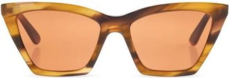 Alexander McQueen Alexander McQueen, Sunglasses, female, Orange, Size: ONE SIZE Geometric Cat-Eye Sunglasses