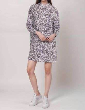 Johnny Was Calme Mandarin Collar Shirt Dress In Multi