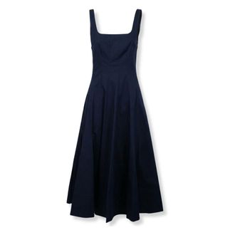 Staud Midi Dresses, female, Blue, Size: M Wells Dress