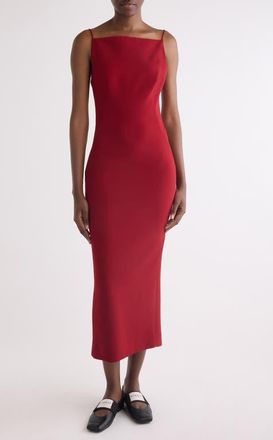 Givenchy Tailored Cady Sheath Dress in Dark Red at Nordstrom, Size 12 Us