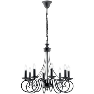 Fan Europe Lampadario a sospensione BEATRICE in metallo antracite a ottoluci