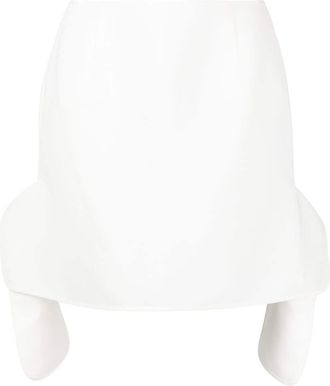 Maticevski Accelerate asymmetric skirt - women - Polyester - 10 - White