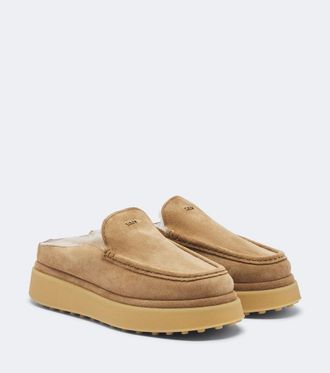 Tod's Gommino suede platform mules