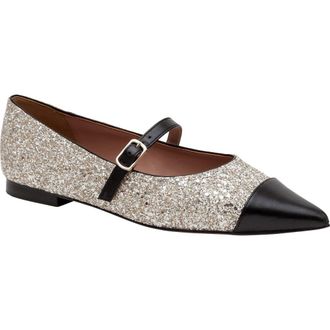 Linea Paolo Niara Flat in Light Gold/Black at Nordstrom Rack, Size 7.5