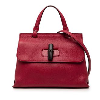 Gucci Pre-owned Gucci Small Calfskin Bamboo Daily Satchel Ladies SI2LTZ9LJNOSTEN1