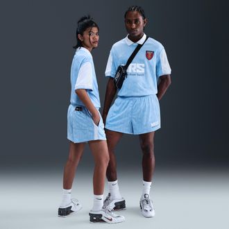 Nike Mens x Martine Rose Sport Soccer Shorts in Blue | HM9025-422