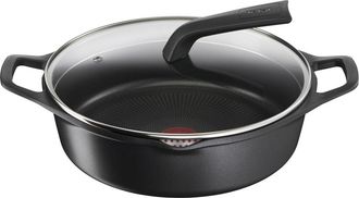 T-fal Cacerola Con Tapa Tefal E2497244 Negro &Oslash; 28 Cm