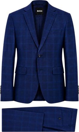 HUGO BOSS Gekleed Kostuum - Heren - Business pakken - Blauw - 2XL - Kostuums