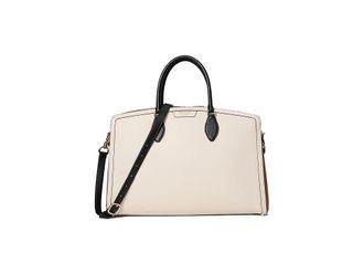 Kate Spade New York Hudson Colorblocked Pebbled Leather Commuter Laptop Bag Weekender/Overnight Luggage Parchment