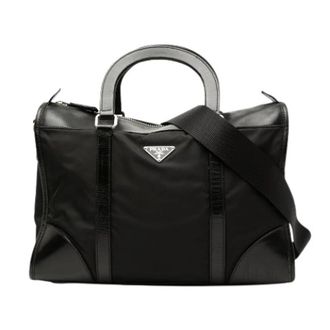 Prada Pre-owned Satchel Bag - Dames - Vintage Handtas - Zwart - ONE Size - Leer - Vintage