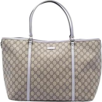 Gucci Pre-owned Tote Bags, female, Beige, Size: ONE SIZE Pre-owned Fabric Tote