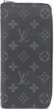 Louis Vuitton Pre-owned Wallets, male, Black, Size: ONE SIZE Pre-owned Zippy Wallet Vertical Monogram Eclipse Long Wallet