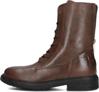 Shabbies Amsterdam Duck Lacey Leren Laarzen Bruin - Dames - Veterlaarzen - Bruin - 37 EU - Leer - Schoenen