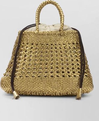 Dragon Diffusion santa cano medium bucket bag tassel handles