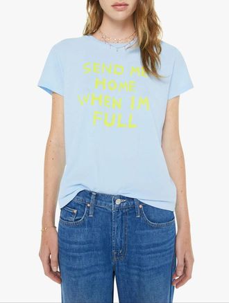 Mother Boxy Goodie Goodie Tee In Send Me Home/ Light Blue
