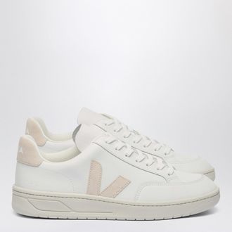 Veja Sneaker V-12 in pelle bianca e rosa