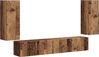 vidaXL Conjunto De Mueble De Tv 4 Uds. Madera Vieja Vidaxl