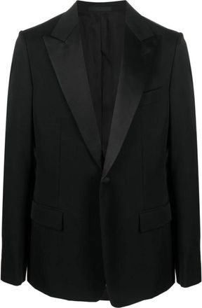 Lanvin Klassieke Getailleerde Blazer - Heren - Blazers - Zwart - M - Leer - Jassen