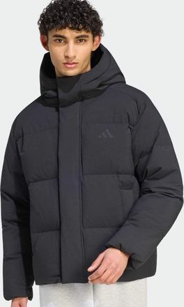 adidas Helionic - Piumino nero con cappuccio