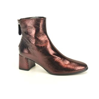 Zinda Schoenen, Dames, Bruin, 36 EU, Kanten Bootie met Bordo Design