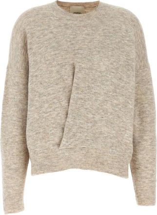 Isabel Marant Kingston Alpaca Blend Trui - Dames - Ronde hals truien - Beige - XS - Truien & Vesten