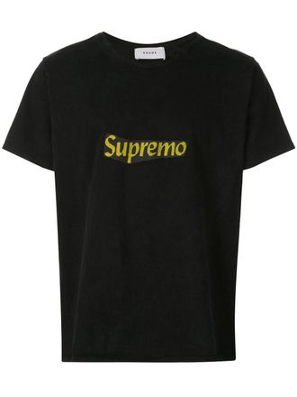 Rhude slogan printed T-shirt - men - Cotton - S - Black