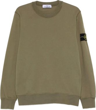 Stone Island Felpa con applicazione logo - Verde