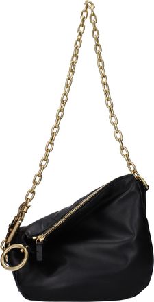 Burberry Zwarte Leren Schoudertas